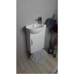Valrise Banyo Ve Tuvalet Mini Köşe Lavabo 28X45 Cm (Banyo Dolabı Dahil)