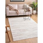 Vals Bej Salon Halısı Koridor Kesme Yolluk Yumuşak Doku Kaymaz Tozumaz Dokuma Makine Halısı 02 - 80 x 400 cm