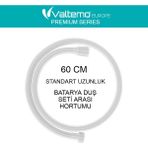 Valtemo Europe 60 cm Neoflex Beyaz Batarya Duş Seti Bağlantı Hortumu