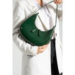 Valu Accessorize Mori Kadın Yeşil Parlak Rugan Ayarlanabilir Askılı El Omuz ve Kol Çantası.