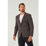 VALUE Koyu Bordo Slim Fit Klasik Astarlı Regular Blazer Erkek Ceket