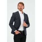 VALUE Lacivert Slim Fit Astarlı Erkek Blazer Ceket, Şık Ceket