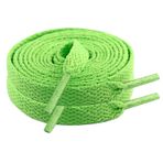 Vamelia 2 çift düz ayakkabı bağcığı spor ayakkabı spor ayakkabı çocuklar kalın ayakkabı bağcıkları ayakkabı dizeleri, ELMA YEŞİLİ, 39.4inches（100CM）