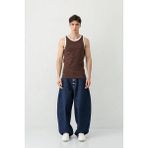 Vamos Oversize Askılı Tişört Kahve - XL