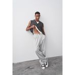 VAMOSCLO Baggy Fit Kumaş Pantolon Açık Gri