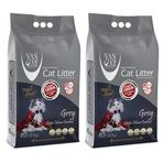 Van Cat 10 lt x 2 Adet Aktif Karbonlu Grey Topaklaşan İnce Taneli Bentonit Kedi Kumu