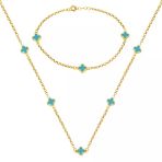 Van Cleef 14 Ayar İkili Altın Set Takımı