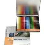 Van Gogh 24`lü Metal Kutu Pastel Kalemi Seti