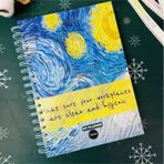 Van Gogh Tasarımlı Spiralli Tarihsiz Konuşan Ajanda Akademik Ajanda Planlayıcı Mavi