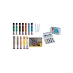 Van Gogh Vangogh Yağlı Pastel Seti 12'li Özel Tonlar + Vangogh Suluboya+Defter+Kağıt Kalem