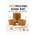 VAN VLECK 12’li Yuvarlak Cupcake Kalıbı – Muffin ve Mini Kek Pişirme için Yapışmaz Fırın Kalıbı Seti