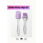 VAN VLECK Silikon Fırça Spatula Seti – Isıya Dayanıklı Yapışmaz Mutfak Plastik Saplı Fırça ve Spatula Takımı