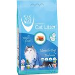 Vancat Marsilya Sabunu Kokulu İnce Taneli 5 kg Bentonit Emici Topaklanan Kedi Kumu