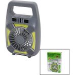 Vanch 2in1=mini Fan - Fener USB Şarj 2 Kademe Hız Lamba=4 Fonksiyon - 10W Su Geçirmez Taşıma Kulp Mini Vantilatör GS-265 (5264)
