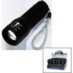 Vanch LED Gold Orıon Hıghlıghtıng Aluminum Flashlight Pilli Zoomlu El Feneri Metal Kasa (5264) - Gri