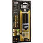 Vanch SELSİL EPOXY SYRINGE ADHESİVE ŞIRINGA EPOKSİ YAPIŞTIRICI 28GR. ALÜMİNYUM - CAM - PORSELEN - SERAMİK - AHŞAP - METAL (5264) - Gri - 3 Adet