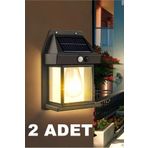 Vanckey 2 Adet Suya Dayanıklı Hareket Sensörlü Güneş Enerjili Solar Led Dış Mekan Bahçe Lambası
