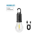 VANCKEY Taşınabilir Şarjlı Led Ampül Outdoor Kamp Bahçe Lambası 10W Askılı Kırılmaz Led Işık