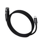 VANDESAIL XLR Kabloları 6FT XLR - USB C Kablosu, USB C Erkek XLR Dişi 3-Pin Konnektör Adaptörü Mikrofon Kaydı için Mikrofonlar Ses Kablosu, Akıllı Telefonlara ve Tabletlere Bağlanır