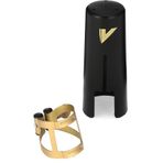 Vandoren LC57AP M/O Ligatür ve Alto Saksafon için Plastik Kapak; Koyu Altın Kaplama (Aged Gold Finish)