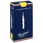 Vandoren SR203 Traditional Soprano Saksafon Kamışı No: 3.0 (Profesyonel) - 10'lu Kutu | Mavi Kutu, Tutarlı Malzeme Kalit