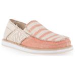 Vaneda Linen Espadril 1331 Keten Kadın Ayakkabı Somon - Somon - Beyaz