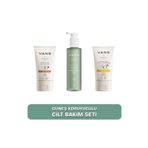 VANG 3'LÜ CİLT BAKIM SETİ BB Krem - Yağ Bazlı Cilt Temizleme Jeli - Nemlendirici Koruyucu Güneş Kremi