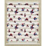Vanilya Home Çocuk Odası Örümcek Adam Basklı Zebra Perde - 30 x 30 cm - Renkli