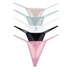 vanilya secret lingerie İpli Tanga Pamuk 5'Li Paket (ÇOK RENKLİ, S/M)