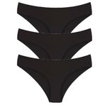 vanilya secret lingerie Kadın Renkli Düşük Bel Dikişsiz Lazer Kesim Külot 3'lü Paket (SİYAH, M/L)