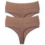 vanilya secret lingerie Tanga Yüksek Bel Toparlayıcı Pamuk 2'Li Paket (TAŞ, XL)