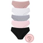 Vanilya secret Pamuk Külot,%95 Pamuk%5 Elastan, Klasik Stil, Tanga, 5'li Paket, Kadın, Yetişkin, Standart Beden (çok renkli, S/M)