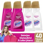 Vanish Oxi Action Deterjan Güçlendirici ve Leke Çıkarıcı Sıvı Renkliler 1000 ml x 2 + Beyaz 1000 ml x 2