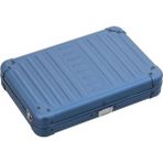 Vanity Kılıfı 25 cm Gümüş Alüminyum Omuz Çantası, Hafif, Dayanıklı, Şık Tasarım - Lacivert