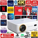 Vankyo Leisure L570B Smarttv 4K Destekli Projeksiyon Cihazı +Auto Focus+Auto Keystone+6g Wifi+5.2 BLUETOOTH+300 Inç Yansıtma+Dolby Premium Ses Sistemi Beyaz Ps5/ps4/xbox