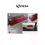 Vanlı Aksesuar Vantuzlu Araç Ön Cam Plakası - 65 Vanlı Şehir Yazısı Hediyelik Oto Aksesuar