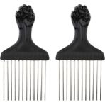 Vanmbo Lots 2 Antistatik Çelik Saç Şekillendirme Seçme Frizz Geniş Diş Kaldırma Tarak Fırçası (Yurt Dışından)