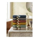 Vannes Home %100 Pamuk Renkli Punch Nakışlı 2'li El ve Yüz Havlusu 50x90 cm