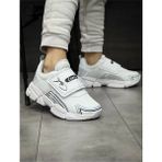 Vanone Çocuk Ortopedik Cırtlı Esnek Hafif Nefes Alabilen Unisex File Çocuk Sneaker Spor Ayakkabı - Beyaz