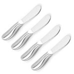 VANRA Tereyağı Bıçağı Küçük Set 4 Parça Peynir Bıçağı Paslanmaz Çelik Tatlı Bıçak Seti Küçük Ekmek Kremalı Bıçak 13.5 cm
