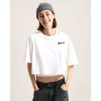 Vans Classic Script Kadın Beyaz T-Shirt - Vn000qdf