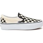 Vans Classic Slip-on Checkerboard Platform Damalı Sneaker - Siyah - Beyaz