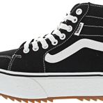 Vans Filmore Hi konik platform St kadın spor ayakkabısı, Siyah kanvas, 40.5 EU