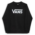 Vans Kadın Drop V Logo BFF Crew Sweatshirt, Siyah-Beyaz, XS