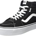 Vans Kadın Hi-top Spor Ayakkabı, Tuval Siyah Beyaz, 40.5 EU