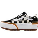 Vans Kadın Kadın Spor Ayakkabı SK8 HI Yığınlanmış Siyah 4 UK
