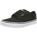 Vans Klasik, üniseks, çocuk spor ayakkabısı, kaykay, Kanvas Siyah Beyaz, 30.5 EU