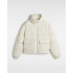 Vans Mte Aubrey Primaloft Puffer Kadın Ceket Pamuklu Dik Yaka Cepli Günlük Stil - XL - Beyaz