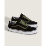 Vans Old Skool Erkek Günlük Spor Ayakkabı Düz Taban Siyah-Yeşil Renkli Konforlu Tasarım - Siyah - Yeşil