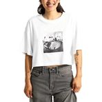 Vans Rhythm Relaxed Crop T-Shirt, M, 5003292100, Beyaz, Kadın